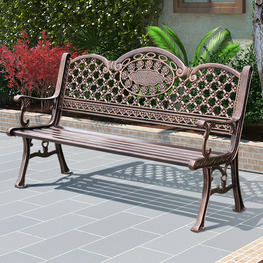 戶外舒適鑄鋁長(zhǎng)椅子