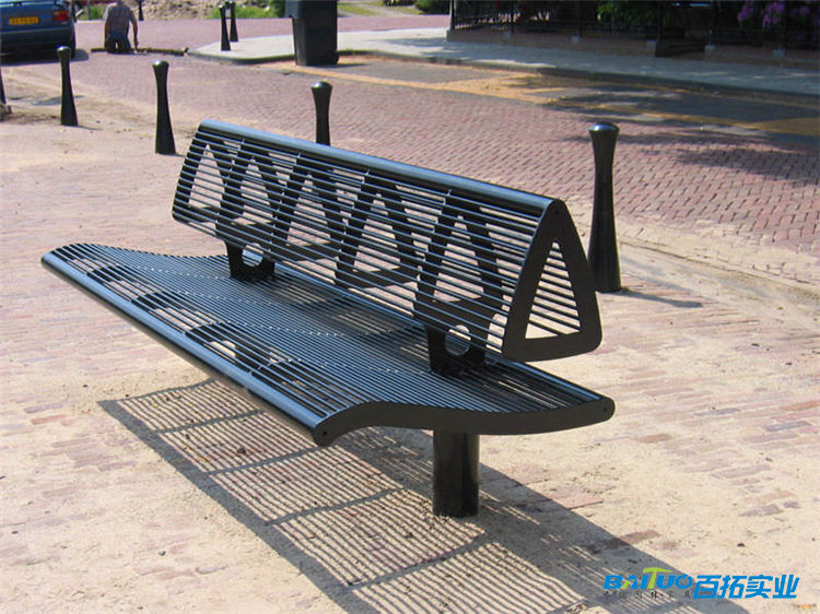 公园铁管长椅 (2)