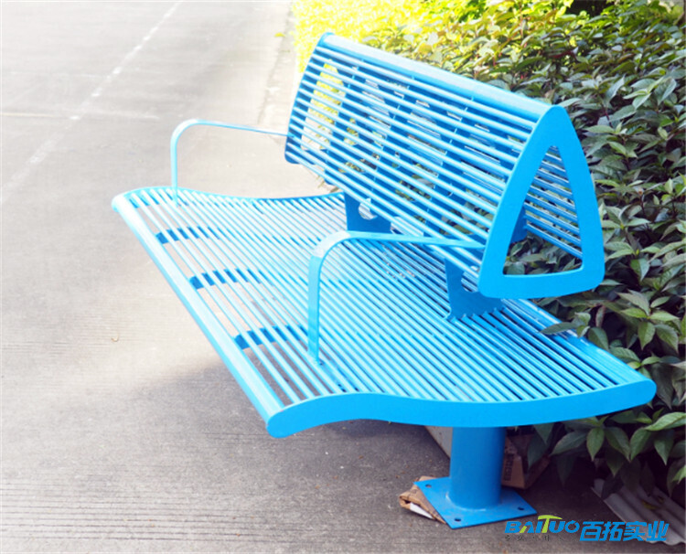 公园铁管长椅 (1)