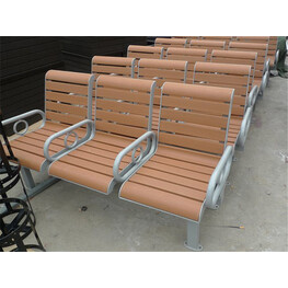 环保塑木三人位公园椅