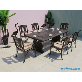 豪华庭院铸铝桌椅