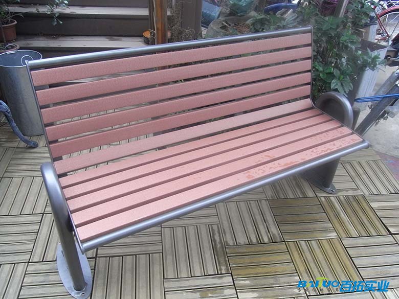 公园塑木长椅 (2)