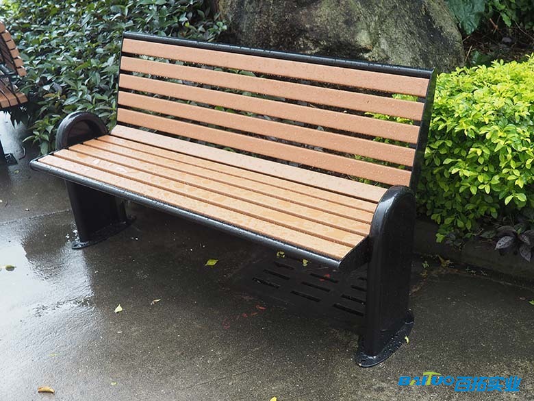 公园塑木长椅 (1)
