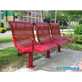 户外镀锌喷漆长椅