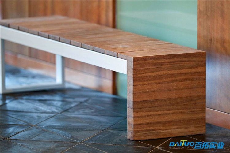 公园实木长凳 (2)