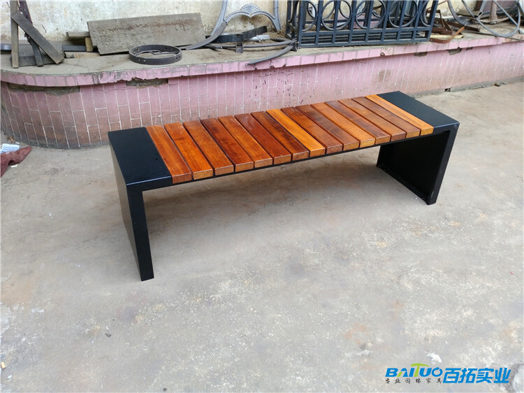公园实木长凳 (1)