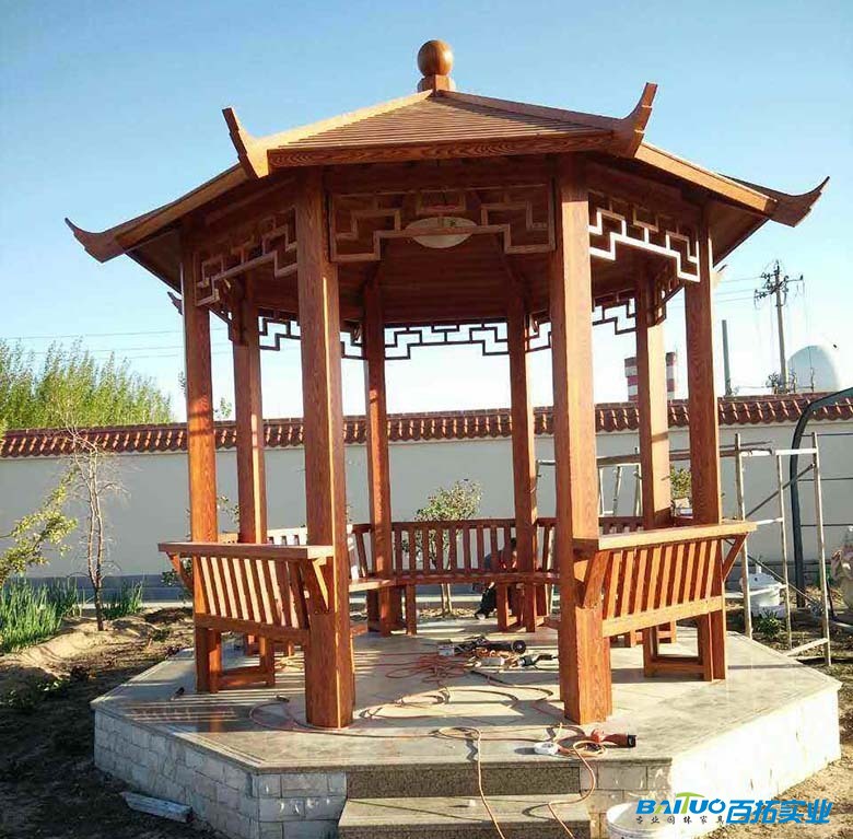 仿古六角凉亭 (2)