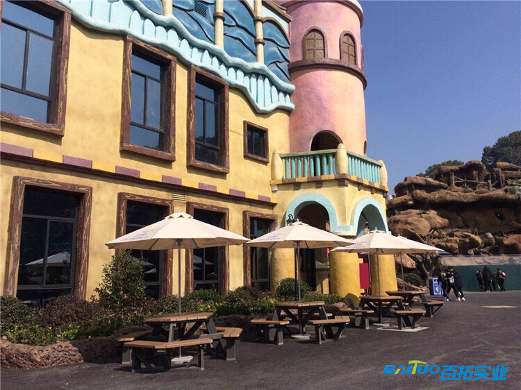 户外桌椅带伞 (4)