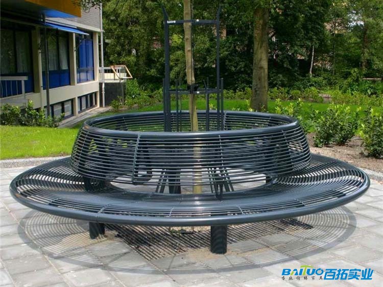 不锈钢公园围树椅子