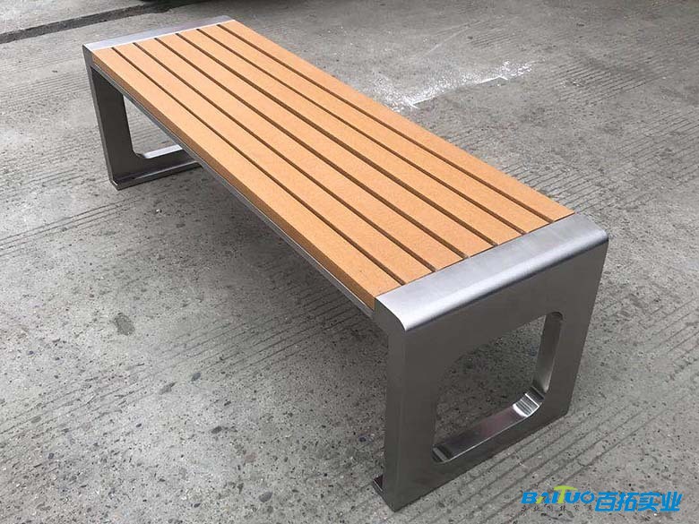 塑木不锈钢户外长凳子 塑木不锈钢户外长凳子