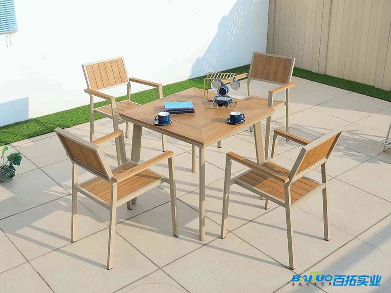 塑木泳池休闲桌椅 椅子可选 塑木泳池休闲桌椅 椅子可选