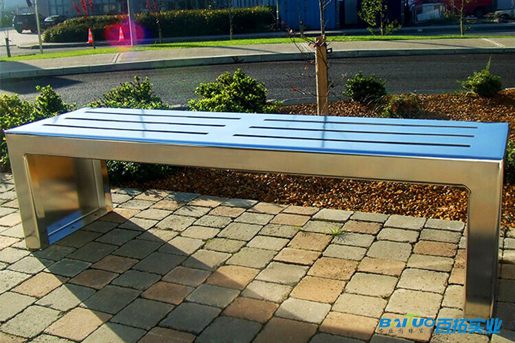 不锈钢休闲长凳 实拍
