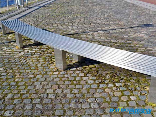 弧形不锈钢休闲长凳 弧形不锈钢休闲长凳