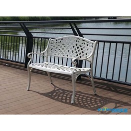 户外休闲铸铝长椅