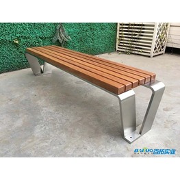 户外海棠木长椅