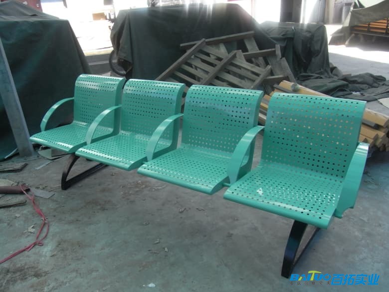 四人位烤漆冲孔座椅 四人位烤漆冲孔座椅