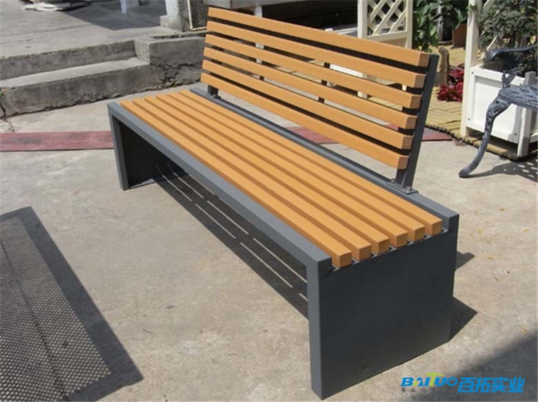 橘黄色靠背长椅 橘黄色靠背长椅