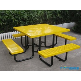 冲孔公园金属桌椅
