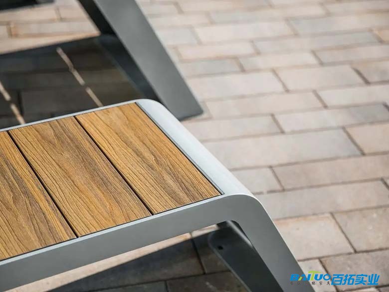 塑木景觀桌椅外觀細(xì)節(jié)