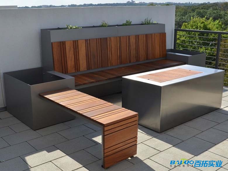 定制竹木景觀桌椅組合