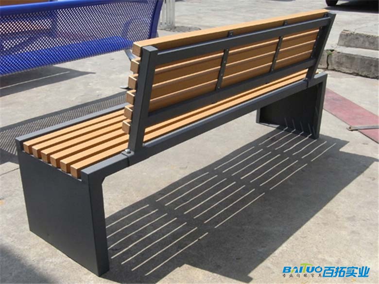 塑木公共长椅