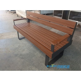 户外塑木公共长椅