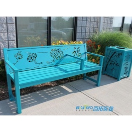 铁制长椅 公园的钢铁守护者