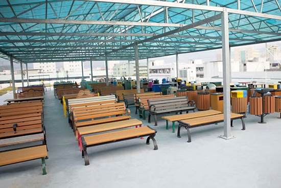 百拓園林家具公園長椅展示